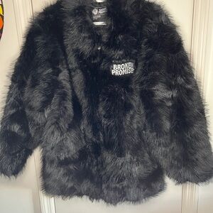 Broken Promises Black Faux Fur Jacket
